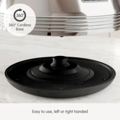 Morphy Richards Venture Retro Polished Stainless Steel Pyramid Kettle 11 Morphy Richards Venture Retro Polished Stainless Steel Pyramid Kettle -Morphy Richards Sales Shop 100330 360 cordless base text