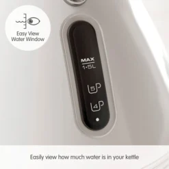 Morphy Richards Venture Retro White Pyramid Kettle 12 Morphy Richards Venture Retro White Pyramid Kettle -Morphy Richards Sales Shop 100332 Easy View Water Window text