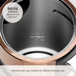 Morphy Richards Signature Opulent Copper Kettle 11 Morphy Richards Signature Opulent Copper Kettle -Morphy Richards Sales Shop 100742 Min Fill Line text