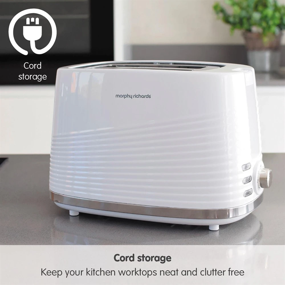 Morphy Richards Dune White 2 Slice Toaster 3 Morphy Richards Dune White 2 Slice Toaster - Image 2