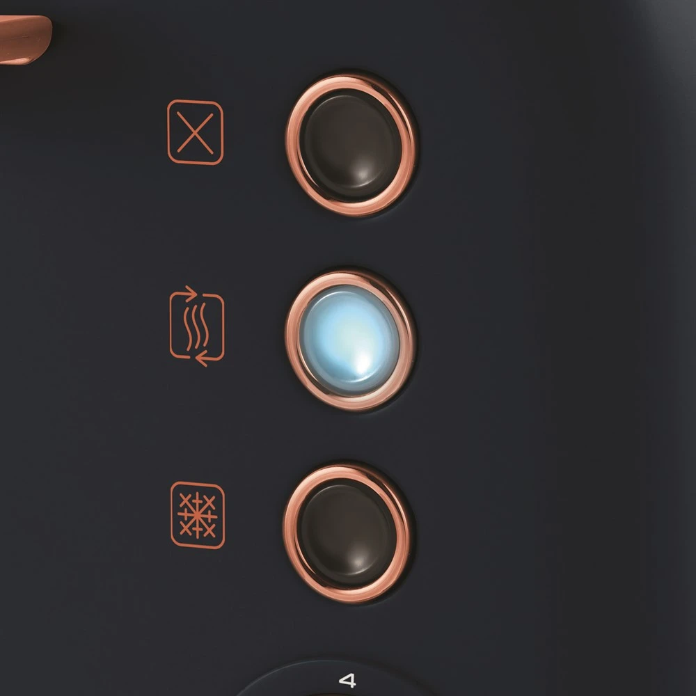 Morphy Richards Rose Gold and Midnight Blue 4 Slice Toaster 5 Morphy Richards Rose Gold and Midnight Blue 4 Slice Toaster - Image 3