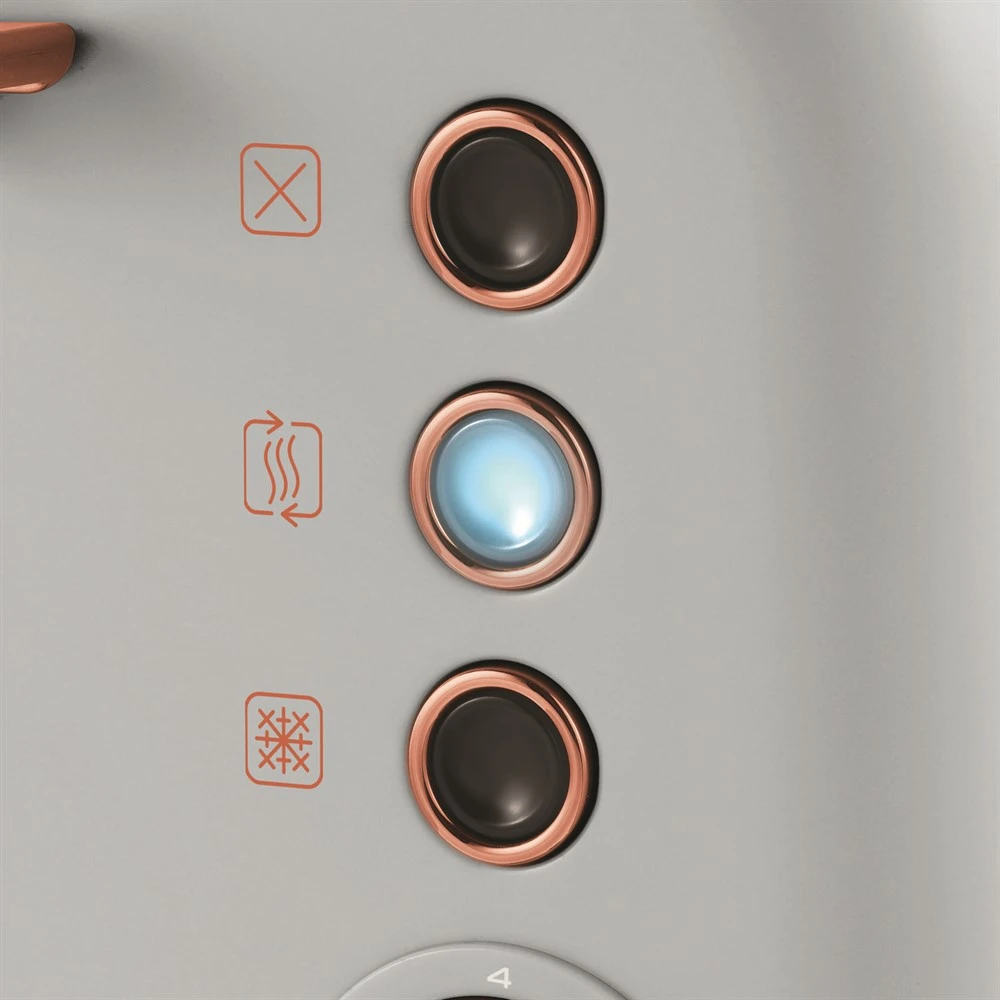 Morphy Richards Rose Gold and Ocean Grey 4 Slice Toaster 5 Morphy Richards Rose Gold and Ocean Grey 4 Slice Toaster - Image 3