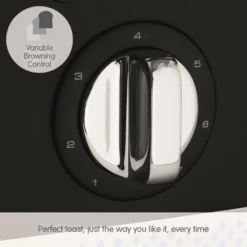 Morphy Richards Illumination Black Stainless Steel 4 Slice Toaster -Morphy Richards Sales Shop 248020 Variable Browning Control text