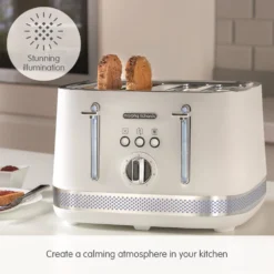 Morphy Richards Illumination White Stainless Steel 4 Slice Toaster -Morphy Richards Sales Shop 248021 Stunning Illumination text