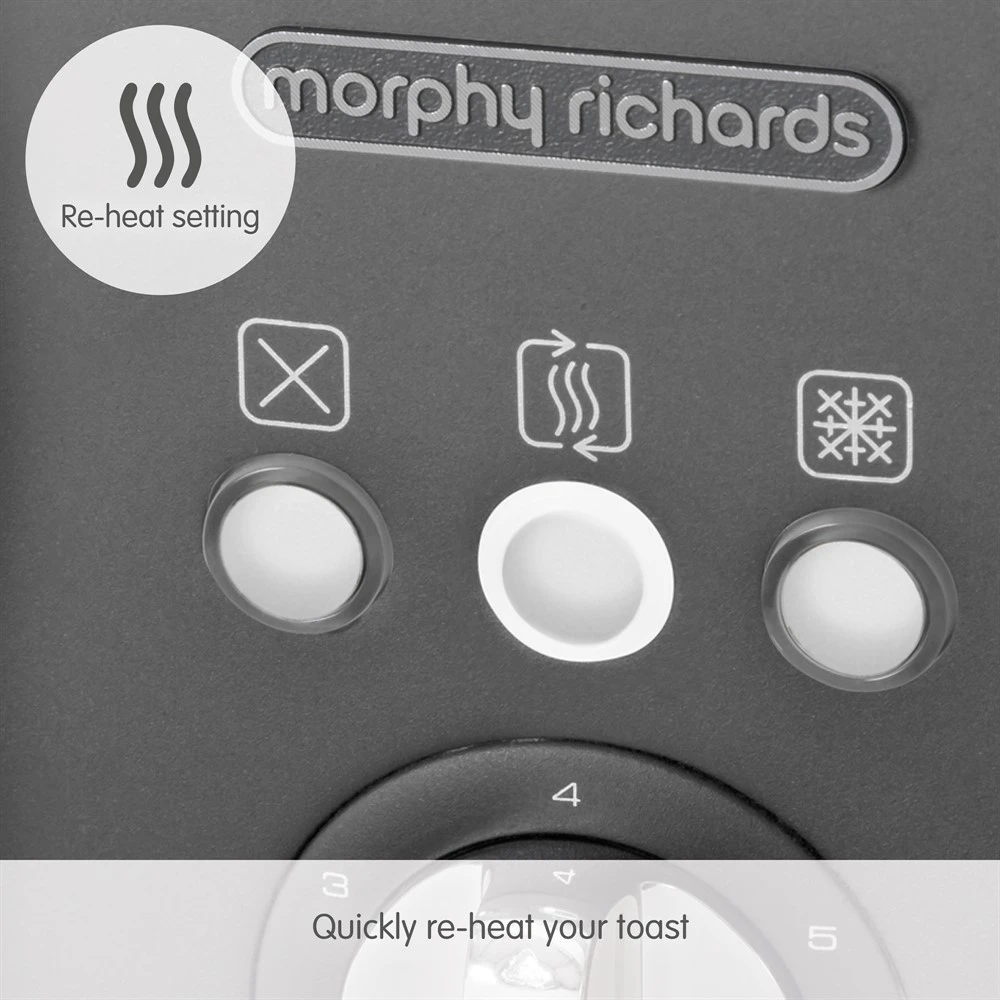 Morphy Richards Illumination Titanium Stainless Steel 4 Slice Toaster 7 Morphy Richards Illumination Titanium Stainless Steel 4 Slice Toaster - Image 5