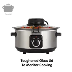 Morphy Richards Sear, Stew and Stir 3.5L Silver Slow Cooker 10 Morphy Richards Sear, Stew and Stir 3.5L Silver Slow Cooker -Morphy Richards Sales Shop 46000920glass20lid20annotated