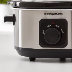 Morphy Richards Brushed Stainless Steel 3.5L Slow Cooker 12 Morphy Richards Brushed Stainless Steel 3.5L Slow Cooker -Morphy Richards Sales Shop 460017 settings