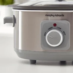 Morphy Richards Brushed Stainless Steel 3.5L Aluminium Slow Cooker 13 Morphy Richards Brushed Stainless Steel 3.5L Aluminium Slow Cooker -Morphy Richards Sales Shop 460018 settings