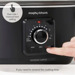 Morphy Richards Easy Time 3.5L Slow Cooker 16 Morphy Richards Easy Time 3.5L Slow Cooker -Morphy Richards Sales Shop 460021 Manual Heat Setting text 1