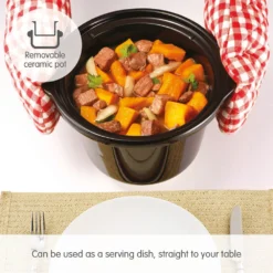 Morphy Richards Brushed Stainless Steel 1.5L Ceramic Slow Cooker 12 Morphy Richards Brushed Stainless Steel 1.5L Ceramic Slow Cooker -Morphy Richards Sales Shop 460300 Removable ceramic pot text