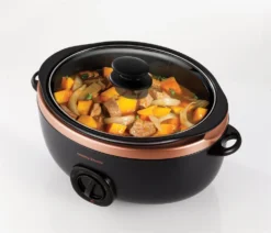 Morphy Richards Sear and Stew Rose Gold Slow Cooker 6.5L 22 Morphy Richards Sear and Stew Rose Gold Slow Cooker 6.5L -Morphy Richards Sales Shop 461016 glass lid