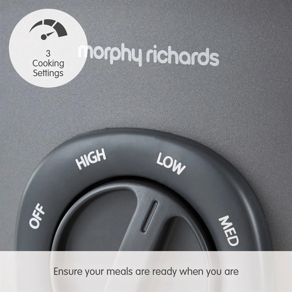 Morphy Richards Sear and Stew 6.5L Oval Slow Cooker Titanium 5 Morphy Richards Sear and Stew 6.5L Oval Slow Cooker Titanium - Image 3