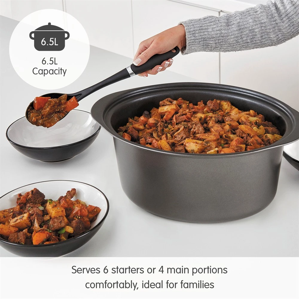 Morphy Richards Sear and Stew 6.5L Oval Slow Cooker Titanium 4 Morphy Richards Sear and Stew 6.5L Oval Slow Cooker Titanium - Image 2