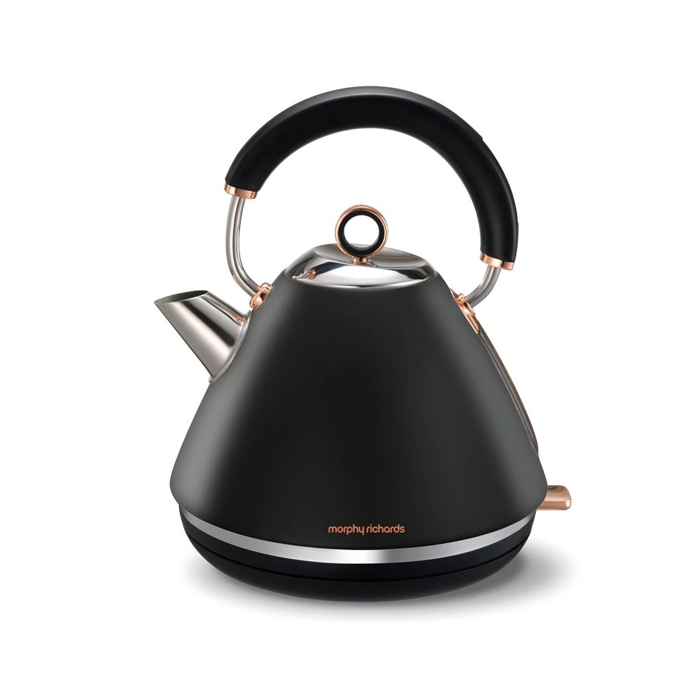 Morphy Richards Accents Rose Gold and Black Traditional Kettle 3 Morphy Richards Accents Rose Gold and Black Traditional Kettle