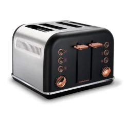 Morphy Richards Accents Rose Gold and Black 4 Slice Toaster