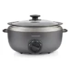 Morphy Richards Sear and Stew 6.5L Oval Slow Cooker Titanium 1 Morphy Richards Sear and Stew 6.5L Oval Slow Cooker Titanium -Morphy Richards Sales Shop HR461022